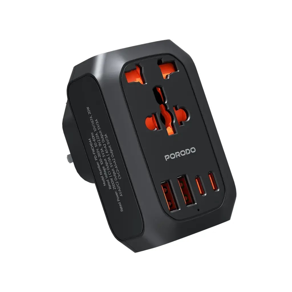 Porodo Universal AC Adapter Multi-Device Charging