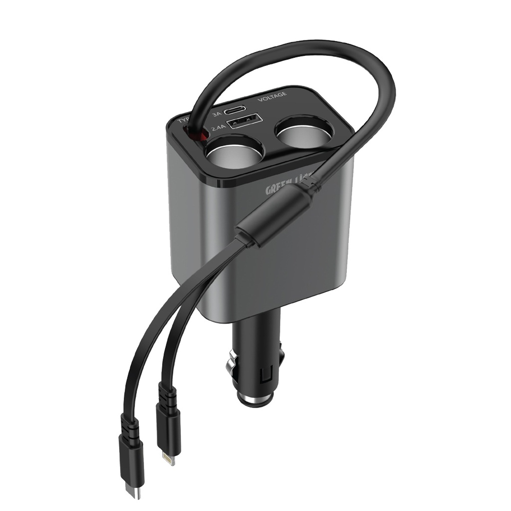 شارژر فندکی 90W گرین لاین GREEN LION MULTIPORT 90w 