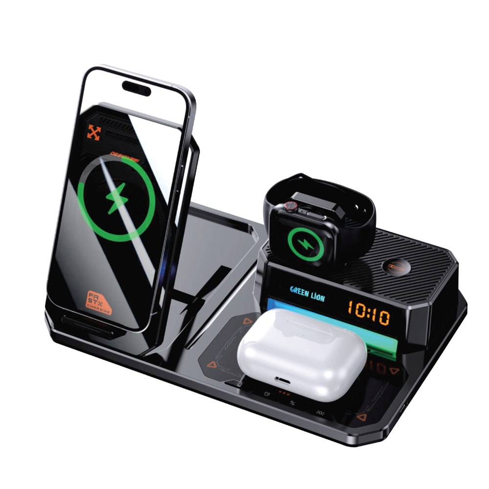 شارژر بی سیم چند منظوره 6 در 1 Green Lion 6in1 Multifunctional Wireless Charger