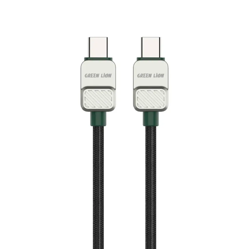 کابل تایپ سی و لایتنینگ مدل Green Lion electroplated cable